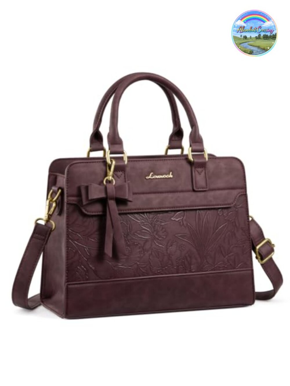 Small PU Leather Satchel Handbag Crossbody Tote with Zipper